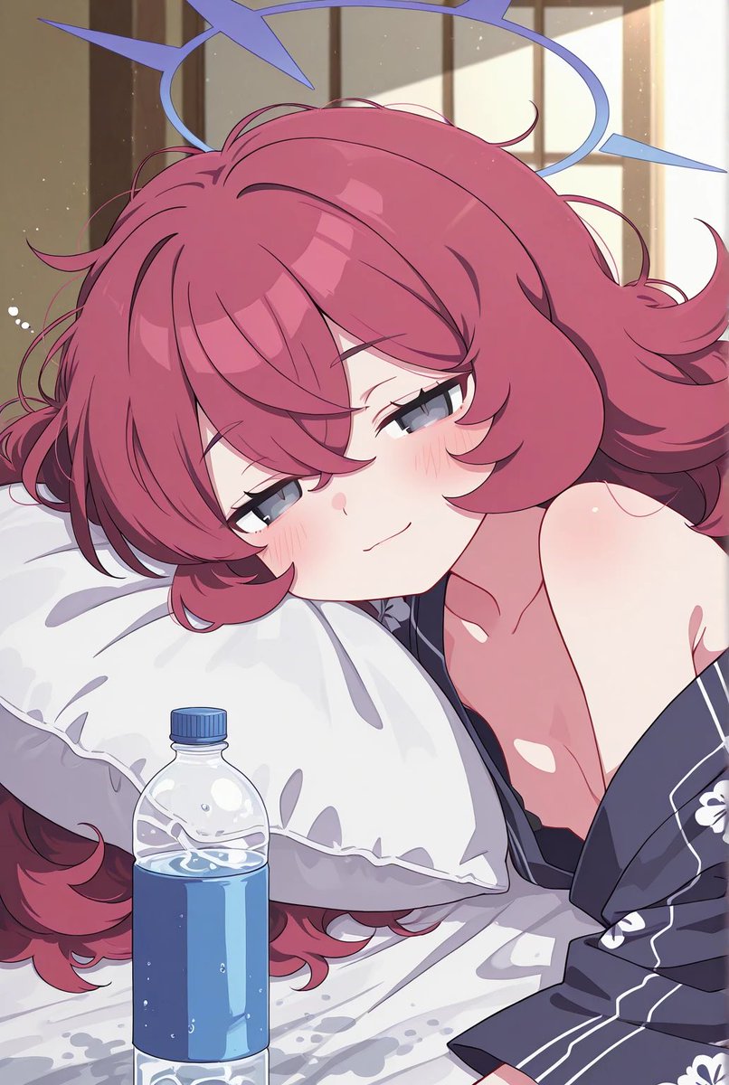 osuinko's tweet photo. 「……おはようございます。
よく眠れました？」

#ブルアカ #イロハ https://t.co/Ex2mCPfaJ2
