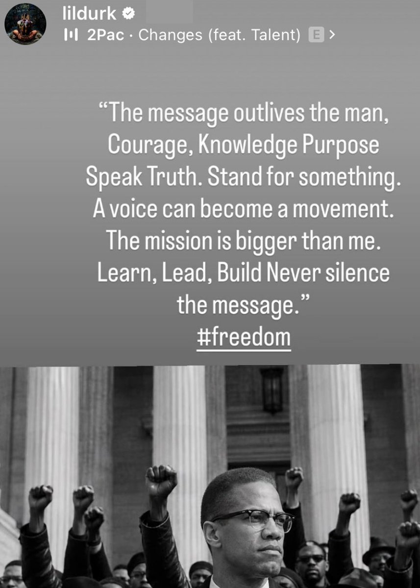 Rap's tweet photo. Lil Durk shares a message via IG Stories‼️ 👀 https://t.co/03qi9CLnU8