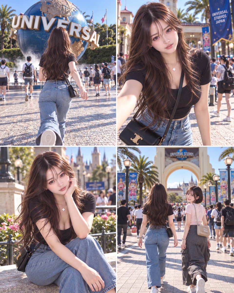 sara_saki_jp's tweet photo. 昨日ディズニー、今日ユニバ。
さすがに遊びすぎ？😂🌎

紗季🩵「体力まだある？」
紗良💜「来たら復活した。笑」

今日も2人で遊び倒します✌️

#AI美女 #AIart #AI写真 #ユニバ #旅行 https://t.co/s9qTrkCYDe