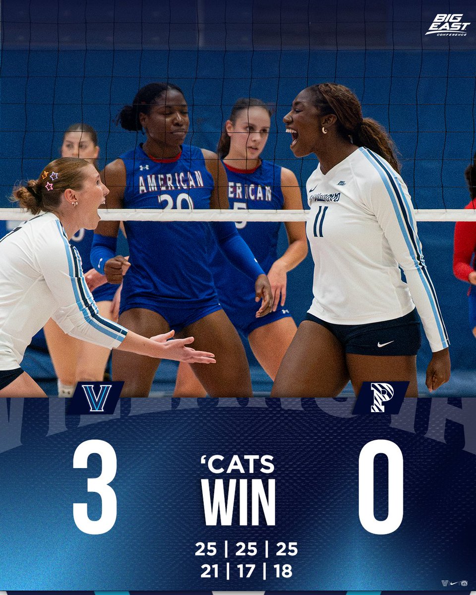 NovaVolleyball's tweet photo. Bring out the brooms 🧹🧹🧹

Alyssa Nelson brought the energy with 5 aces on the night as Villanova sweeps Princeton

#GoNova https://t.co/pCBm6jzfOg