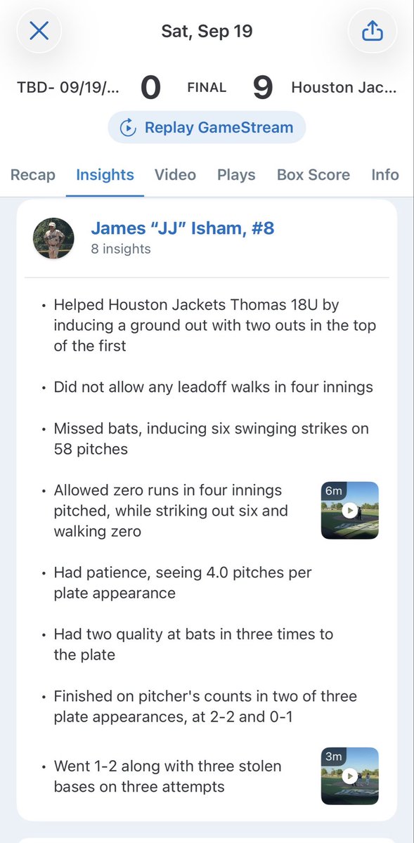 jjisham08's tweet photo. 🔥 DOMINANT ON THE MOUND! 🔥

📊 58 Pitches 🎯 14 Batters Faced 💨 6 Strikeouts 🚫 0 Runs Allowed

Locked in. Attacked the zone. Got outs when it mattered.

That’s how you set the tone! 🔥⚾️
#uncommitted #classof2027 #texasbaseball #neverstopworking  @HoustonJackets @UncommittedStud @BUncommitted @NatlBBRecruit