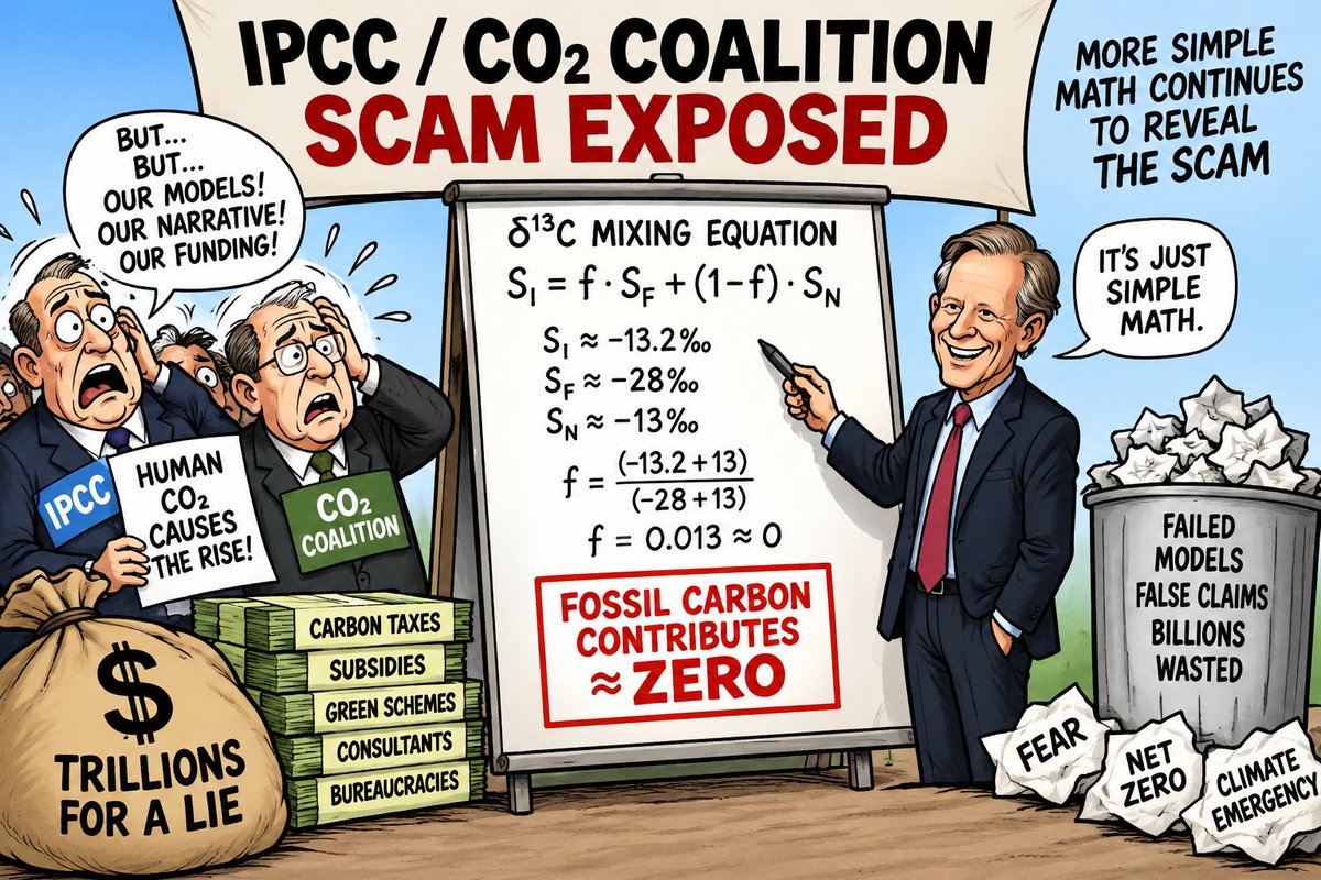 cohler's tweet photo. IPCC / CO2 COALITION SCAM EXPOSED

MORE simple math continues to reveal the SCAM