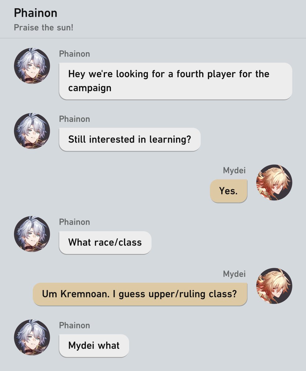 noverscain's tweet photo. Mydei trying to connect with Nerdnon's interests https://t.co/9D2nZQO1wL