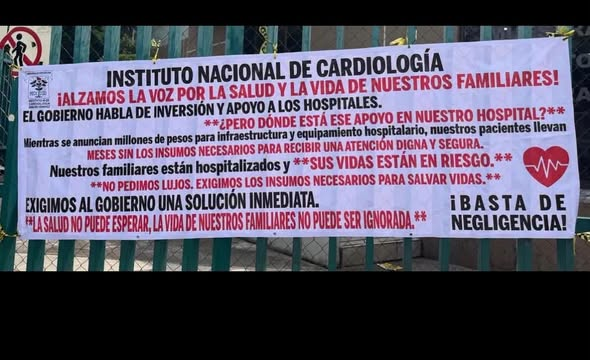 GARCIPAVON's tweet photo. La crisis de abasto en el Instituto Nacional de Cardiología Ignacio Chávez no es un problema administrativo ni de sus médicos ni de sus enfermeras, es la consecuencia directa de un sistema de compras consolidadas y recortes presupuestales a nivel federal que no responde a las necesidades urgentes de la salud pública, enfermeras o áreas paramédicas o afines.
El personal de salud y la dirección hacen milagros con lo que tienen, pero los insumos no llegan desde la federación. Exigimos al Gobierno Federal y a las autoridades de salud centralizadas que asuman su responsabilidad, solucionen los cuellos de botella en la distribución y asignen el presupuesto necesario. La salud cardiovascular de los mexicanos no puede estar sujeta a experimentos ni recortes gubernamentales.

✍️   Amigos del Instituto Nacional de Cardiología