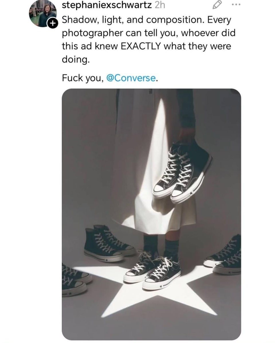 iseeuliars's tweet photo. Burn your damn Converse, destroy their brand and burn that company’s profits to the ground. They’re child-killing fascists, white supremacists, KKK, lynchers of Black people, esp the young. there’s no distance between them and the people doing the hanging.
#BoycottConverse https://t.co/TbT0LRbnds