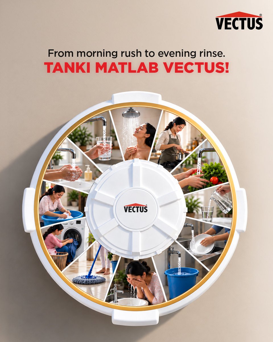 vectus_tanks's tweet photo. You may not think about your water tank every hour. But the water it stores is used through the day. Choose Vectus for dependable household water storage.
Tanki Matlab Vectus!
#Vectus #WaterTank #TankiMatlabVectus https://t.co/z8jCgvrwr4