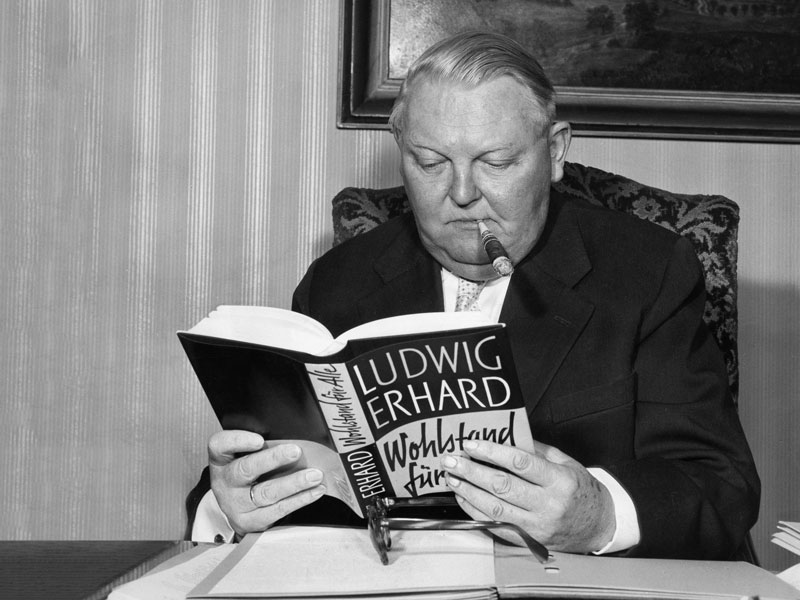Handre's tweet photo. Germany destroyed its own price controls in 1948 and watched an economy resurrect itself inside eighteen months.

Ludwig Erhard did it unilaterally. On June 20, 1948, he abolished the Nazi-era price and wage controls that the Allied occupation forces had maintained, then went on radio to tell Germans what he had done before anyone could stop him. The American occupation authorities were furious. General Lucius Clay demanded an explanation. Erhard told him he had not reformed the controls, he had abolished them.

The results were immediate. Goods reappeared on shop shelves within days. Germans who had been hoarding anything of tangible value started trading again because currency reform and price liberalization made holding marks rational for the first time in years. Industrial output rose 50 percent in the six months following the reform.

The villain in this story is price controls, and the economists and bureaucrats who insist they tame chaos rather than create it. Price controls tell producers to stop producing and tell consumers to hoard. Every time. The postwar German black market proved it: the official economy was starving while the illegal economy fed people. Erhard simply liberated the black market by freeing prices.

You benefit from this history whether you know it or not, because it settled an empirical argument that interventionists have been trying to reopen ever since. Free prices coordinate production without a central planner. Suppress them and you get empty shelves and queues. Germany in 1946 had both. Germany in late 1948 had neither.

The so-called Wirtschaftswunder, the economic miracle, was not miraculous; Erhard applied basic economic logic that Friedrich Hayek had already formalized in 1945 in "The Use of Knowledge in Society." No central authority possesses the dispersed, local, constantly changing information that prices aggregate and transmit. Bureaucrats trying to set correct prices are not just inefficient; they are epistemically incapable of the task. Hayek made the theoretical case, thrn Erhard ran the experiment on a starving nation, and proved it.

West Germany grew at roughly 8 percent annually through the 1950s. East Germany, running Soviet central planning across the same ethnic population with similar prewar industrial infrastructure, stagnated and eventually built a wall to prevent its citizens from leaving. That comparison is about as clean a controlled experiment as political economy ever produces. Same people, same history, radically different institutions.

The lesson: prosperity flows from secure property rights, sound money, and voluntary exchange. Erhard gave West Germans all three in one afternoon.