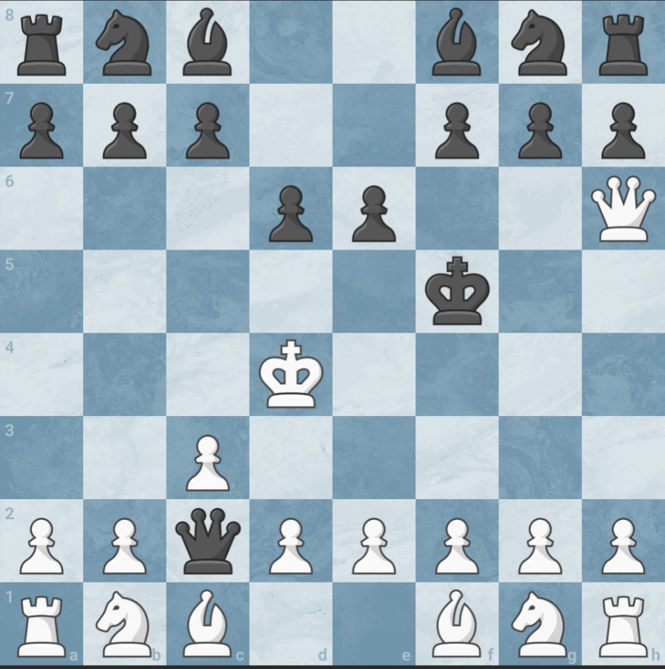 gmsolver's tweet photo. Puzzle of the week (#38/2026): from Hopper Magazine. Reach this position after both sides make 8 moves, good luck! https://t.co/txrx4MttyS