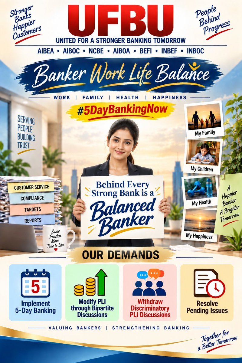 patelpathik's tweet photo. 😎 “शनिवार को मिलते हैं Branch में!”
बैंकर:
“नहीं भाई… इस बार घर पर मिलेंगे!” 😂❤️
5-Day Banking सिर्फ छुट्टी की बात नहीं,
Work-Life Balance की बात है।
✊ 5-Day Banking Now!
#5DayBankingNow
#UFBU #AIBOC #FBOIOA
@fboioa_india @nilesh_pawar15 @aiboc_in @UFBUIndia @nigambrahmbhatt https://t.co/H01O86smfA
