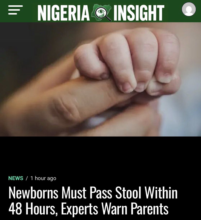 BNvene's tweet photo. Newborn and child health experts have warned parents that failure of a newborn to pass stool within the first 24 to 48 hours after birth is a medical red flag requiring prompt professional evaluation.

Check comments for details… https://t.co/e16hOJrqaU