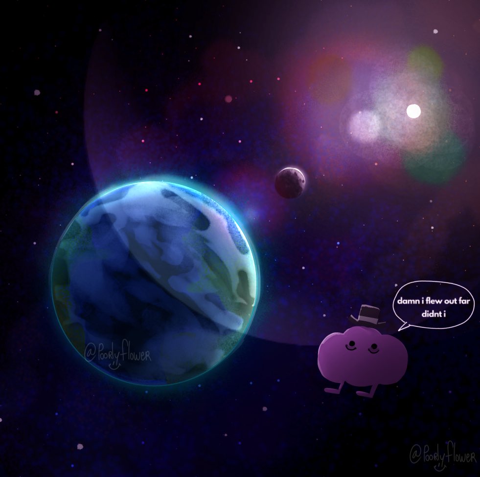 poorlyflower's tweet photo. lets draw space and add mr sunshine for no reason #pikuniku https://t.co/b36Wmqea0O