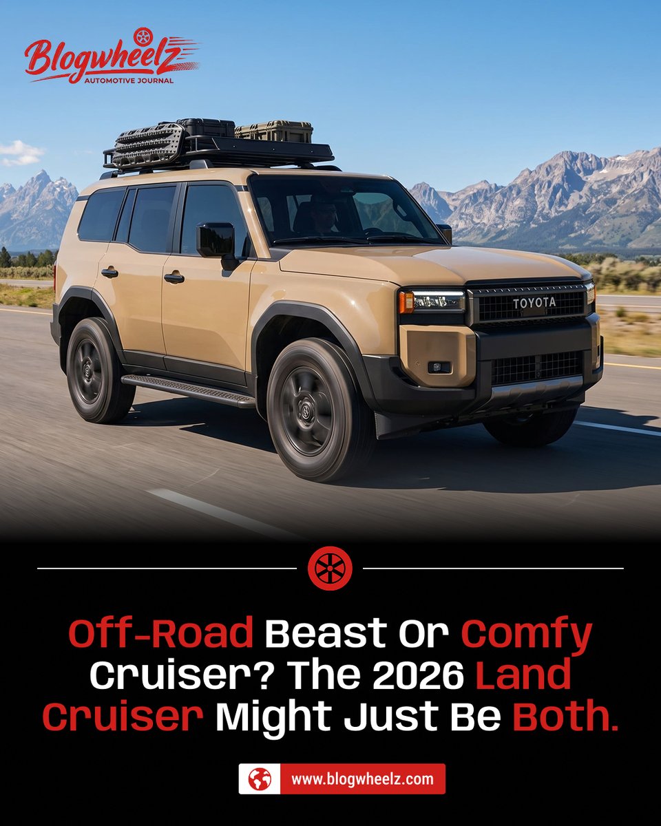 stevemitch90341's tweet photo. How does the 2026 Toyota Land Cruiser balance rugged off-road capability with everyday comfort? Our real-world review explores the trade-offs—and where Toyota got it right. https://t.co/VlqxEUxrwo