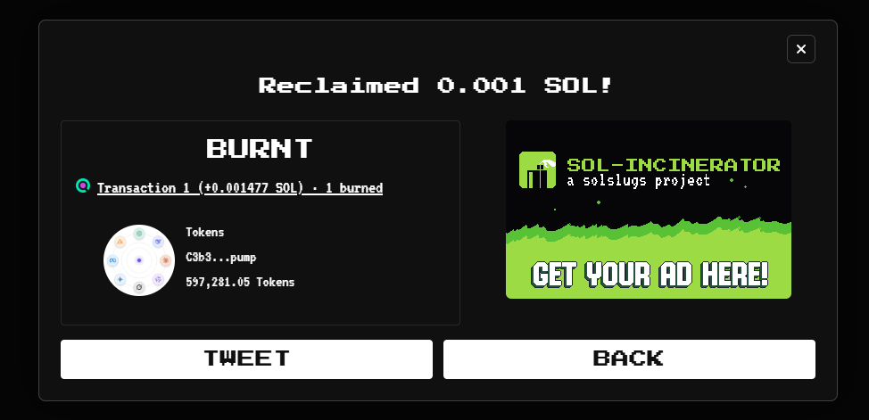 tokenspump's tweet photo. Another 597k $Tokens have been burnt! Over 8 sol burnt in the last 10 minutes! https://t.co/xCO5ejcvSI