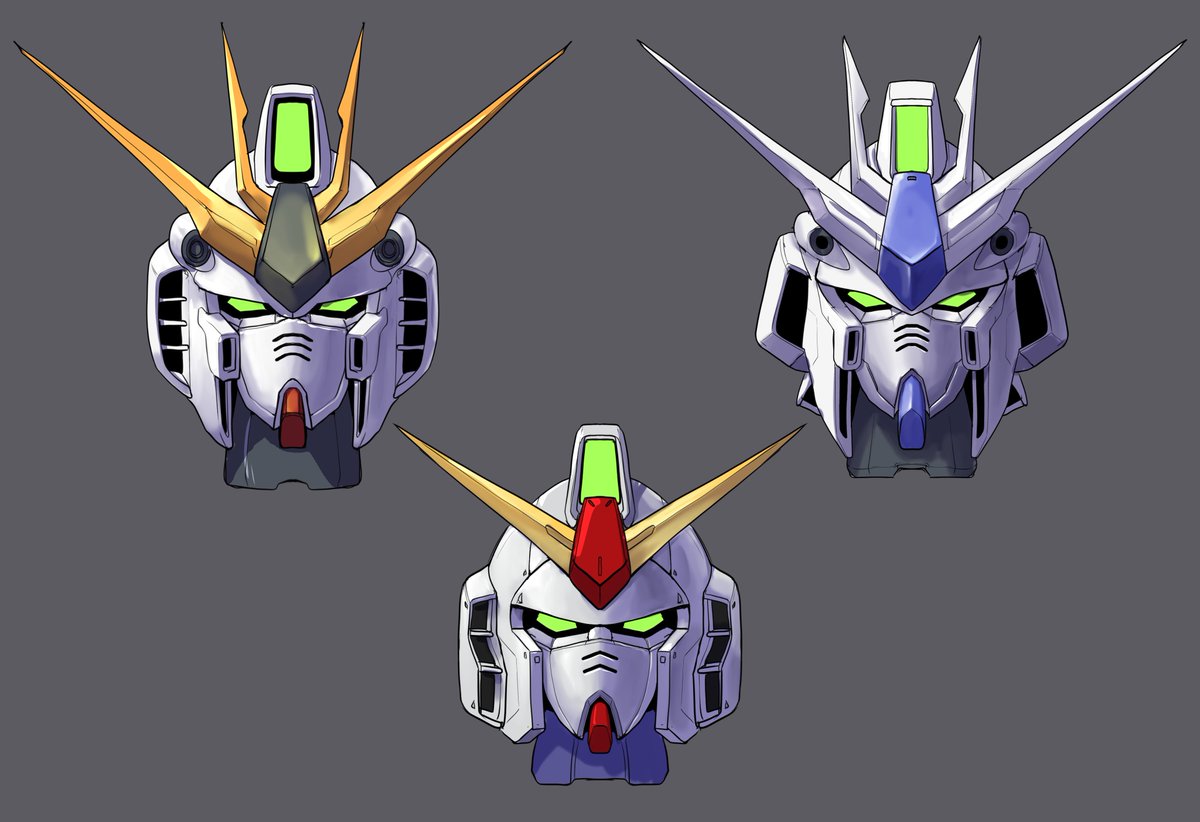 erkazooya's tweet photo. Drawing Gundam heads is fun! https://t.co/7zK6SnCFZY