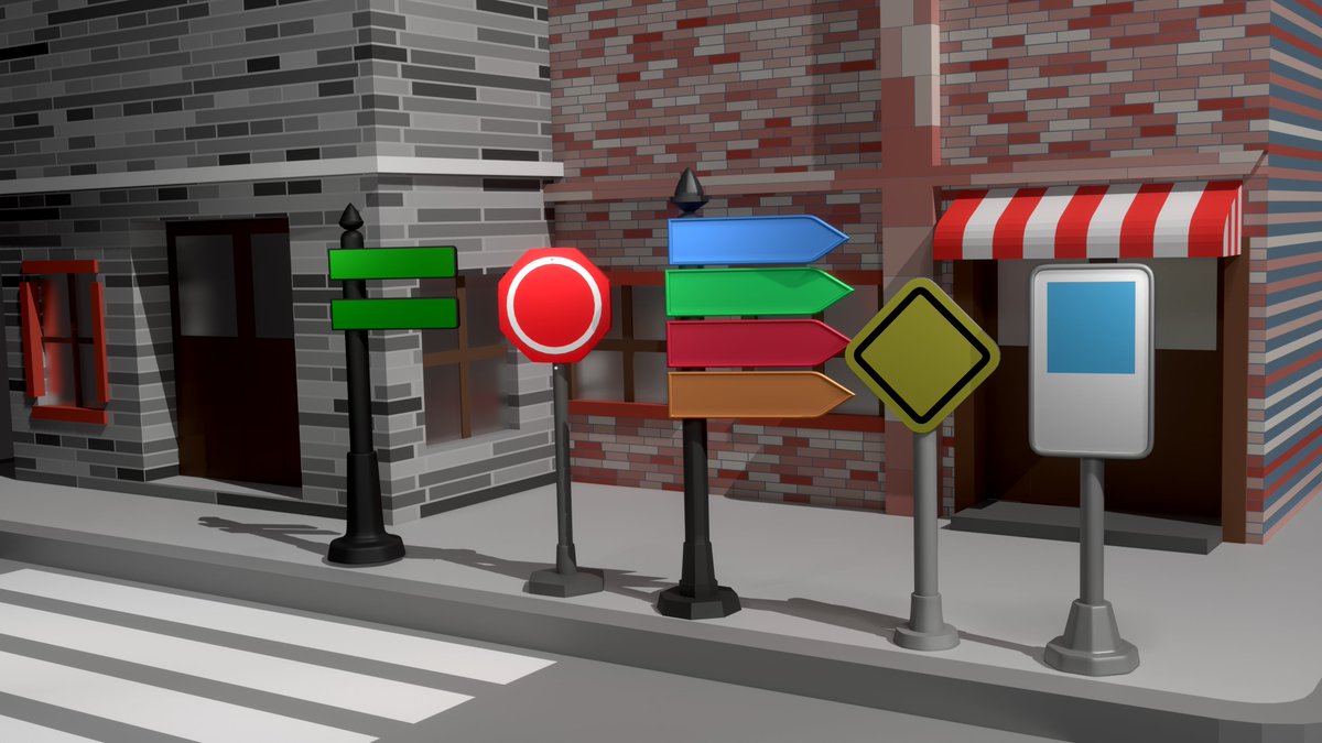 Cluderk's tweet photo. Been a while since I posted anything here.

I’m finally getting back into making stuff. Currently working on Out of Service, and these are some of the stylized street props I made for it.

Still learning, still figuring things out.

#gamedev #indiedev #blender3d #3Dart https://t.co/cHSfUfGmP1