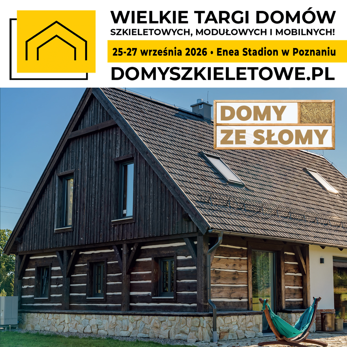budujemydomy's tweet photo. 💥3…2…1... firma DOMY ze SŁOMY została wystawcą Wielkich Targów Domów Szkieletowych, Modułowych i Mobilnych w Poznaniu, które odbędą się w dniach 25-27 września 2026 r. przy Enea Stadion🏡✨

Podczas targów wystawca zaprezentuje na żywo wyjątkowy dom ze słomy😁🏡

Prezentacja Wystawcy🤝✅

Zbudujemy TWÓJ NATURALNY DOM w stanie deweloperskim w 6 MIESIĘCY!

TRWAŁY, ZDROWY, ENERGOOSZCZĘDNY, PRZYTULNY, EKOLOGICZNY, wykonany w technologii szkieletowej, z nowoczesnych modułów drewniano-słomianych.

Firma Domy ze słomy, specjalizująca się w budowie z modułów drewniano-słomianych, opiera się na wieloletnim doświadczeniu jej założycieli. 
Za prefabrykację modułów drewniano-słomianych odpowiada Moritz Reichert z firmy Dobry dom, a za budowę gotowego domu, firma MAG Budowa, specjalizująca się w stawianiu domów szkieletowych. Dzięki tak solidnemu zapleczu Domy ze słomy mogą dać na swoje konstrukcje aż 50-letnią gwarancję.

Więcej informacji o technologii, etapach budowy oraz naszych dotychczasowych realizacjach znajdziesz na stronie https://t.co/lbjXmjBoHS

➡️ Kontakt:
DOMY ze SŁOMY
+48 501 604 864
kontakt@domyzeslomy.com
https://t.co/lbjXmjBoHS

#domyzeslomy #magbudowa #domynaturalne #domyenergooszczedne #domyekologiczne #domyszkieletowe #wystawadomow #domypokazowe #wielkietargidomow #targipoznan #poznan

➡️ Informacje o najbliższych Wielkich Targach Domów Szkieletowych, Modułowych i Mobilnych (25-27 września 2026 r., Enea Stadion w Poznaniu):

Strona internetowa targów: https://t.co/Z42I28JhrC

Wydarzenie w serwisie Facebook: https://t.co/eaAr1K1o4S

🎟Kup bilet w promocyjnej cenie na najbliższe targi w Poznaniu już teraz👉 https://t.co/uoYrjbJjIU

📣 Chcesz zostać wystawcą?
Razem z nami twórz to spektakularne wydarzenie! ✨
📞 Zadzwoń: 500 700 246
📩 Napisz: kontakt@domyszkieletowe.pl

Oferta dla wystawców: https://t.co/bPcymqgk9r

🔜 Do zobaczenia na Wielkich Targach Domów Szkieletowych, Modułowych i Mobilnych w Poznaniu!🎉🏡

👷‍♂️ Organizator: https://t.co/k8xH0ntWhw