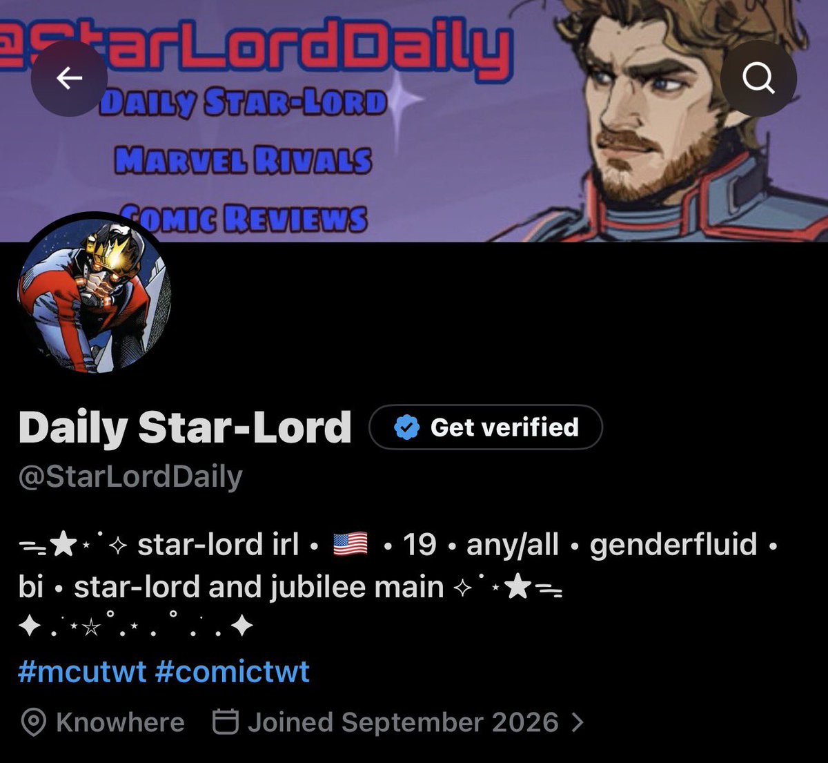 StarLordDaily's tweet photo. 🌌NEW LAYOUT🌌

rate it /10 😖 https://t.co/K6X7TRvBNI