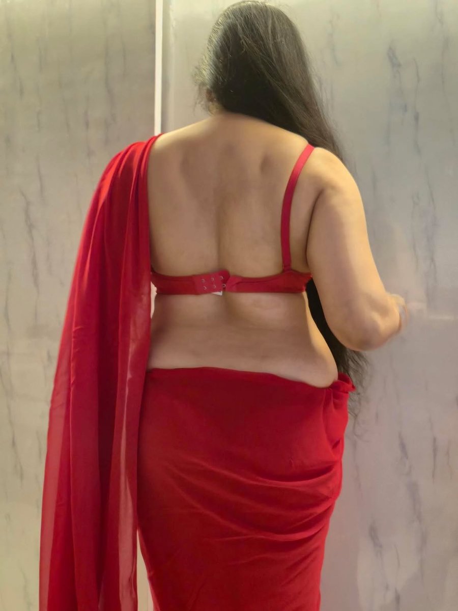 kinky_soniya's tweet photo. Red saree hanging off, bra half-undone… come grab these heavy tits from behind, squeeze them hard and shove your cock deep while I stay bent over like this. #slut #bbcaddict #whore #mistress https://t.co/YjuLq7ljtK