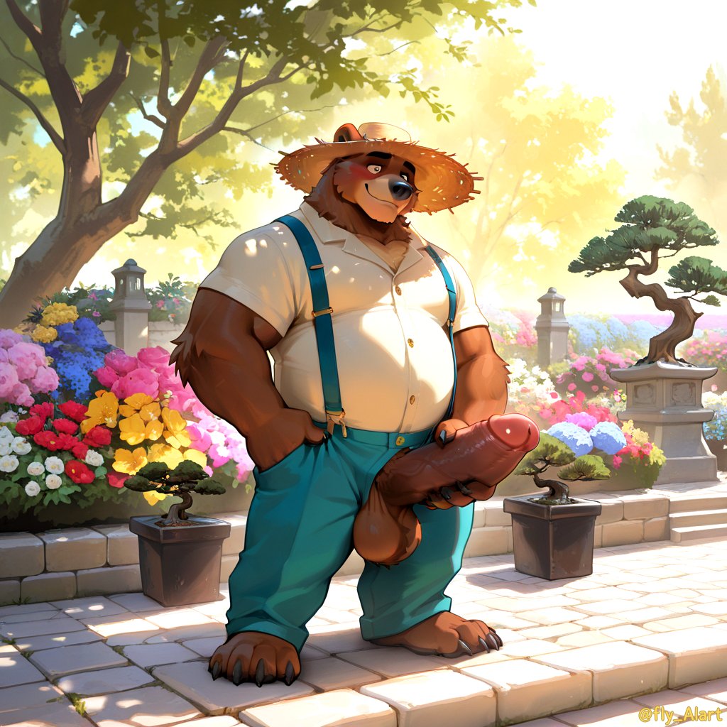 fly_AIart's tweet photo. After a long day in the garden, it's time for the gardener to finally unwind... Let's see how much fun we can squeeze out of the afternoon -2. 🐻📷
#AI #AIart #furry #furryart https://t.co/TMiDiwtx3g