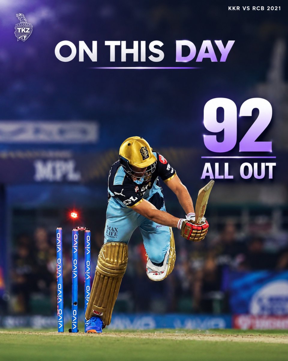 thekkrzone's tweet photo. ON THIS DAY | 2021 🗓️💜

92 all out against RCB. A night etched in KKR’s IPL history. 🏏💀

#KKR #KnightRiders #KKRvsRCB #OnThisDay #IPL2021 https://t.co/LuDGvWA4PL