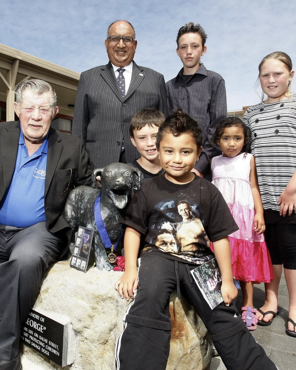 Complex's tweet photo. ‘George’ the tiny Jack Russell who gave his life protecting five children from pit bulls in New Zealand. 

‘George’ was badly injured and later had to be put down, but his actions were credited with potentially saving the children’s lives. He was later honored with a PDSA Gold Medal for animal bravery.