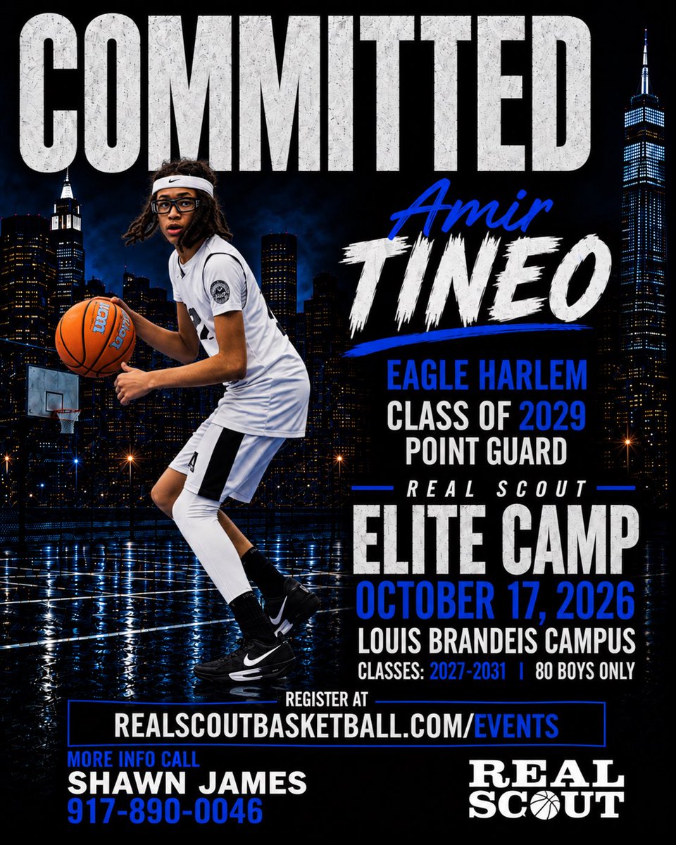 RealScoutbball's tweet photo. 🚨All officially locked in for the Real Scout Boys Elite Camp NY on October 17th.

Henry Sanicola, Karlos Ross, Amir Tineo, and Trent Etienne are confirmed‼️

Spots are filling up. Sign up now. Link in bio. 

@AmirTineo8 @daves_joint @HoopDreams_NYC https://t.co/leoNkjkdlJ