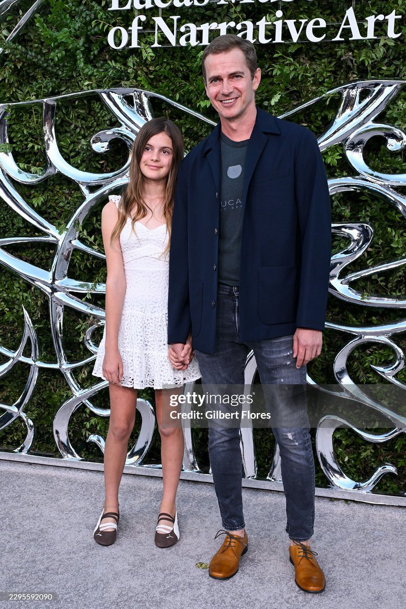 sabinesbob's tweet photo. Hayden and his daughter at the Lucas Museum of Narrative Art Opening Night. https://t.co/bhkU6Mal7S