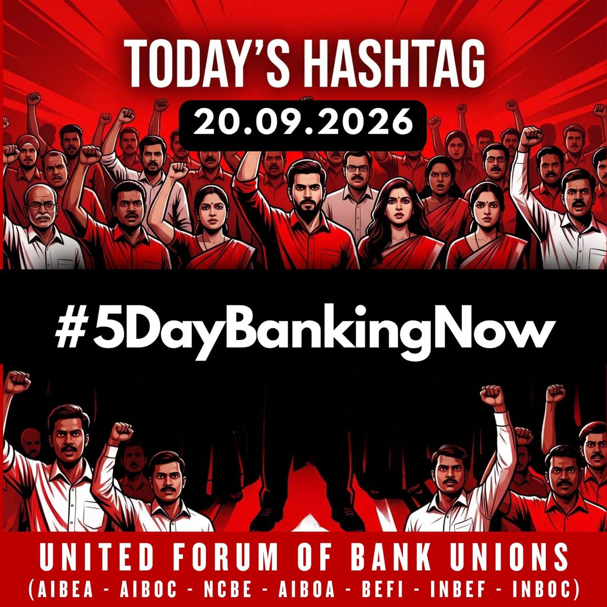 niteshparmar83's tweet photo. #5DayBankingNow
@PMOIndia
@DFS_India
@ChairmanIba
@CLCMOLE
@UFBUIndia
@LChandrase57170 
#NCBE https://t.co/QxfabCBCYg