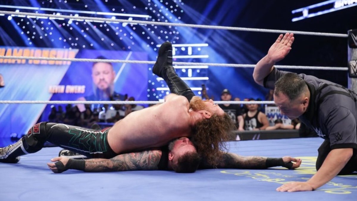 WrestlePurists's tweet photo. In speaking to WWE sources about the Kevin Owens vs. Sami Zayn match, they claimed that Owens was never supposed to kick out after the belt shot.

The match was to end after that, but after the ref didn't call for the bell, the finish had to be changed.

- @FightfulSelect https://t.co/9oAJ9vZUcC