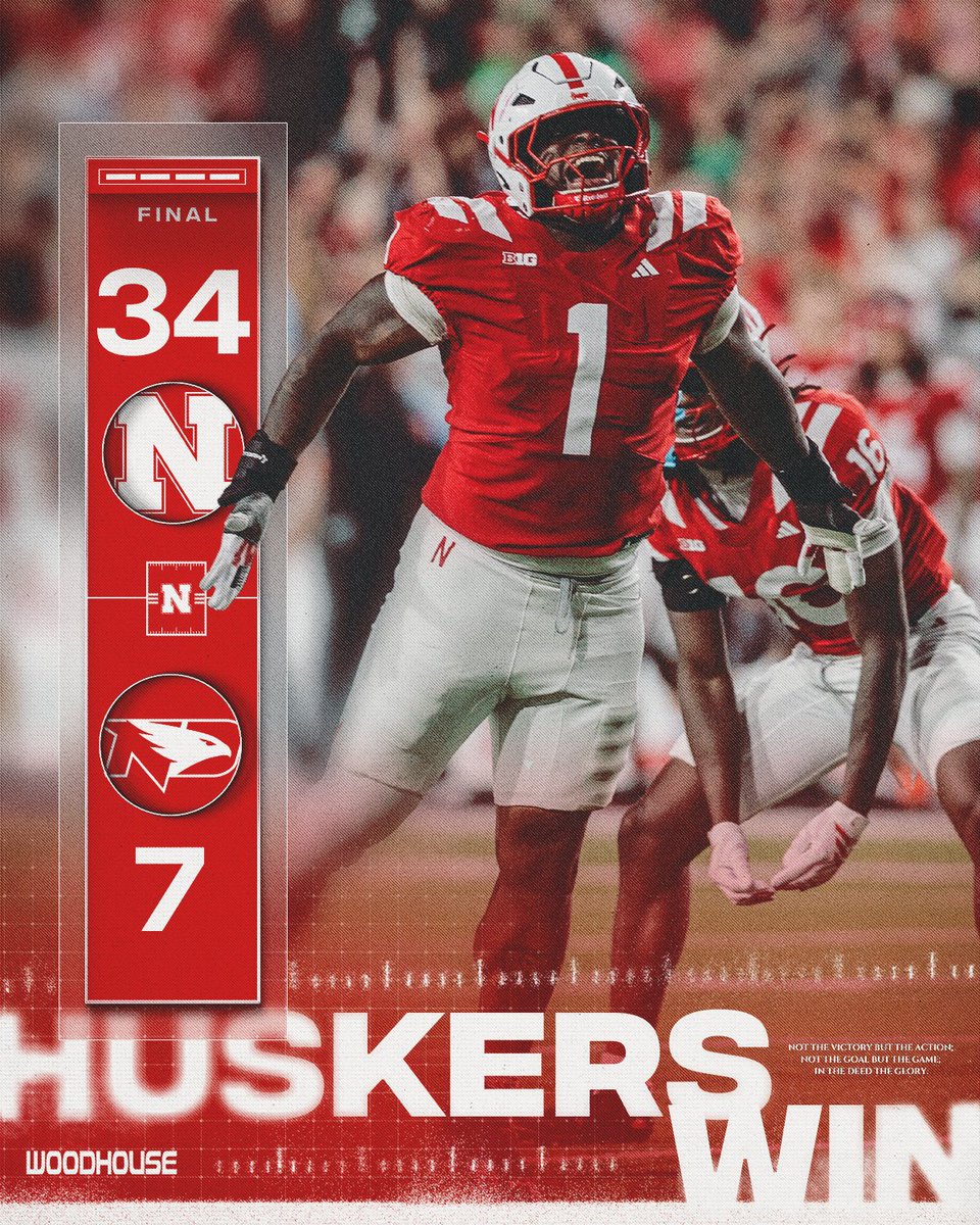 HuskerFootball's tweet photo. Non-Con ✔️ https://t.co/Z4a9cxv2KT
