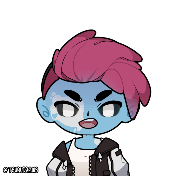 RIPRottenZombie's tweet photo. What's up everyone! The name's RIP Rotten, the zombie VTuber!! We're balling on a budget for now out here in the Graveyard, so bear with me while I get everything rolling! In the meantime, here's a shoutout to @tsurudraws for their absolutely amazing Picrew resource! https://t.co/SrxiwLuQWM