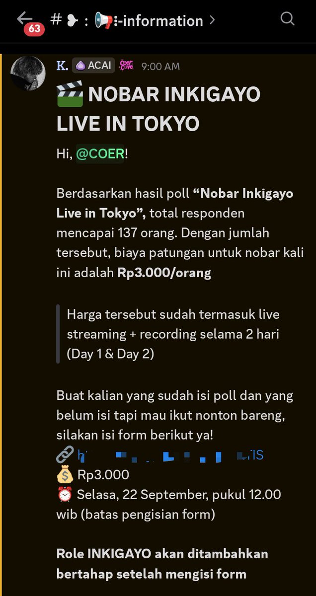 yourkiraa's tweet photo. Aku open nobar INKIGAYO via DC ya guys. Yg mau DM aja atau langsung move ke server @coercove https://t.co/8iD3r7ntC9