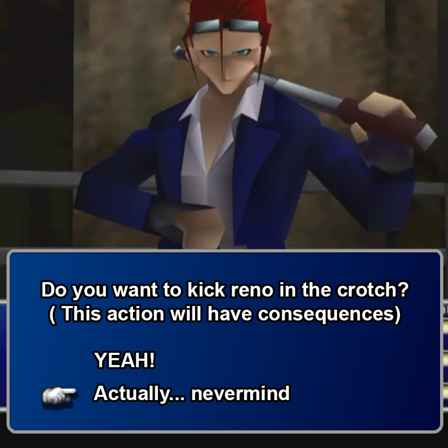 kitsumeiri's tweet photo. @shinrashadows (staring  at  him.  then  looking  down.  back  at  him.  then  at  the  imaginary  option  box.

...

...)

i'll  just  leave... https://t.co/nEnPXstb4t