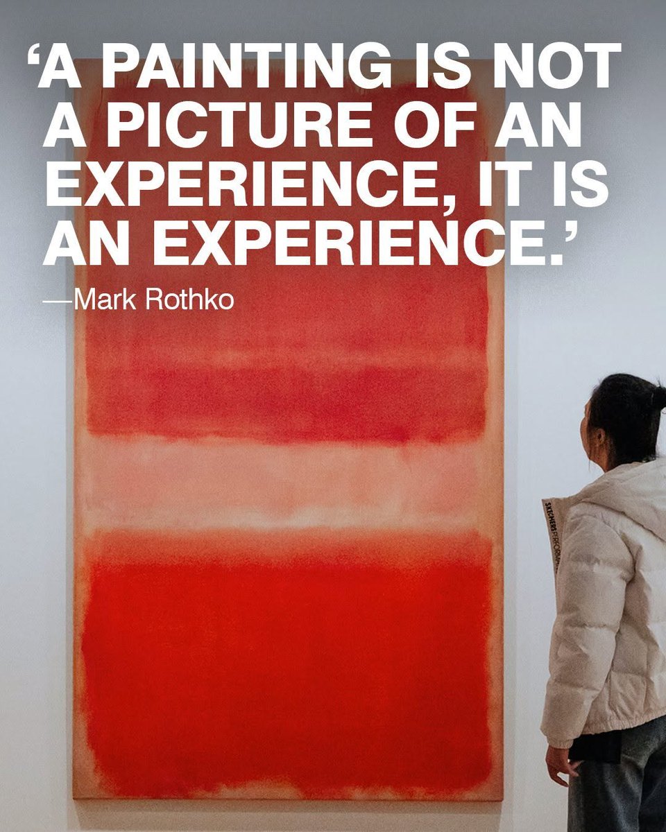 Paulvitorgol's tweet photo. ❤️‍🔥 Has a Rothko ever truly pulled you in?

Rothko’s paintings may not resemble anything familiar – and that’s the whole idea.

Instead of showing the visible world, his vast swaths of colour invite you in. They foster moments of quiet intimacy – fe... https://t.co/2RCaPPHzg4