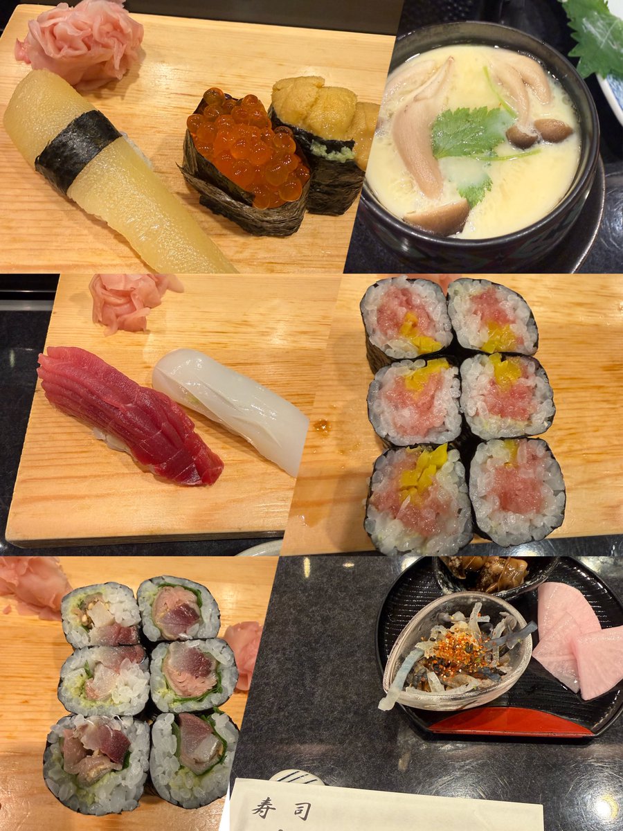 Wbbi2q's tweet photo. 握ってポンポン置かれるから上手く写真撮れなかったんだけどトロたくと鯖ガリ本当に美味しすぎた😭撮り忘れたのどぐろ炙りおかわりした 本当にお寿司って美味しい https://t.co/eeEbOzd26K