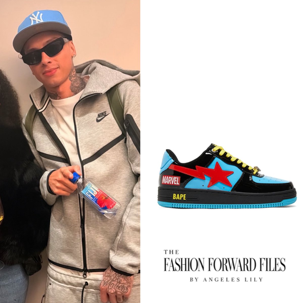 FashFwrdFiles's tweet photo. Central Cee wears Marvel x BAPE STA 'Black Widow' sneakers
#CentralCee #BAPE #Bapesta #MarvelxBape #CentralCeeStyle #BlackWidow #Trending #Fashion #OOTD #CelebrityStyle #StreetStyle #Viral #Explore #Streetwear #UKDrill #Sneakers #StyleInspo #FashionBlogger #Cench https://t.co/m5rfm5vBqQ