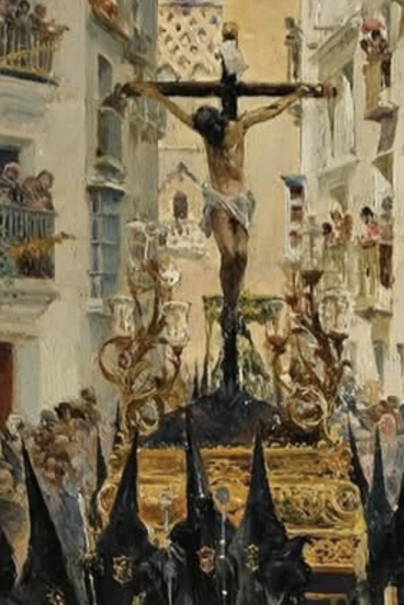 nissnickmich's tweet photo. “Procesión de Semana Santa en la calle Mateos Gago, Sevilla” (1896). Obra del pintor español Manuel García y Rodríguez #arte #pintura #sevilla #españa #semanasanta #procesion #curiosidades #20sep https://t.co/FoM6Vud6Up