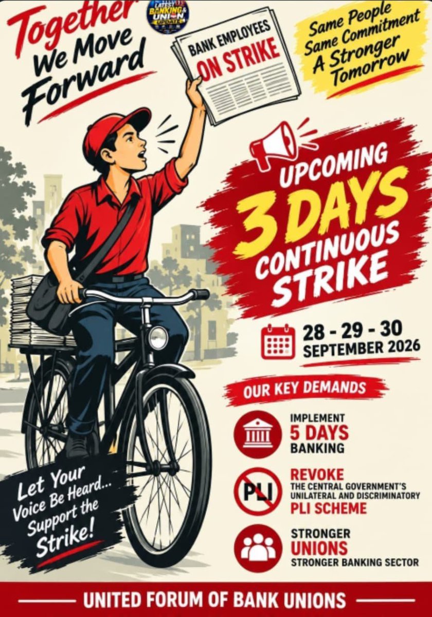 OM__KORI's tweet photo. @AshishTekale_ @sanjaybpi @nilesh_pawar15 @FT We demand 5days Banking https://t.co/1NHncOUt1w