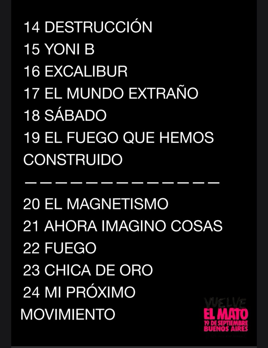 joaquinvismara's tweet photo. La lista, el sonido, ¡la puesta! El mejor show que les vi en la última decada desde los Vorterix de La Síntesis, por lejos. https://t.co/ZYb9bkNAkJ