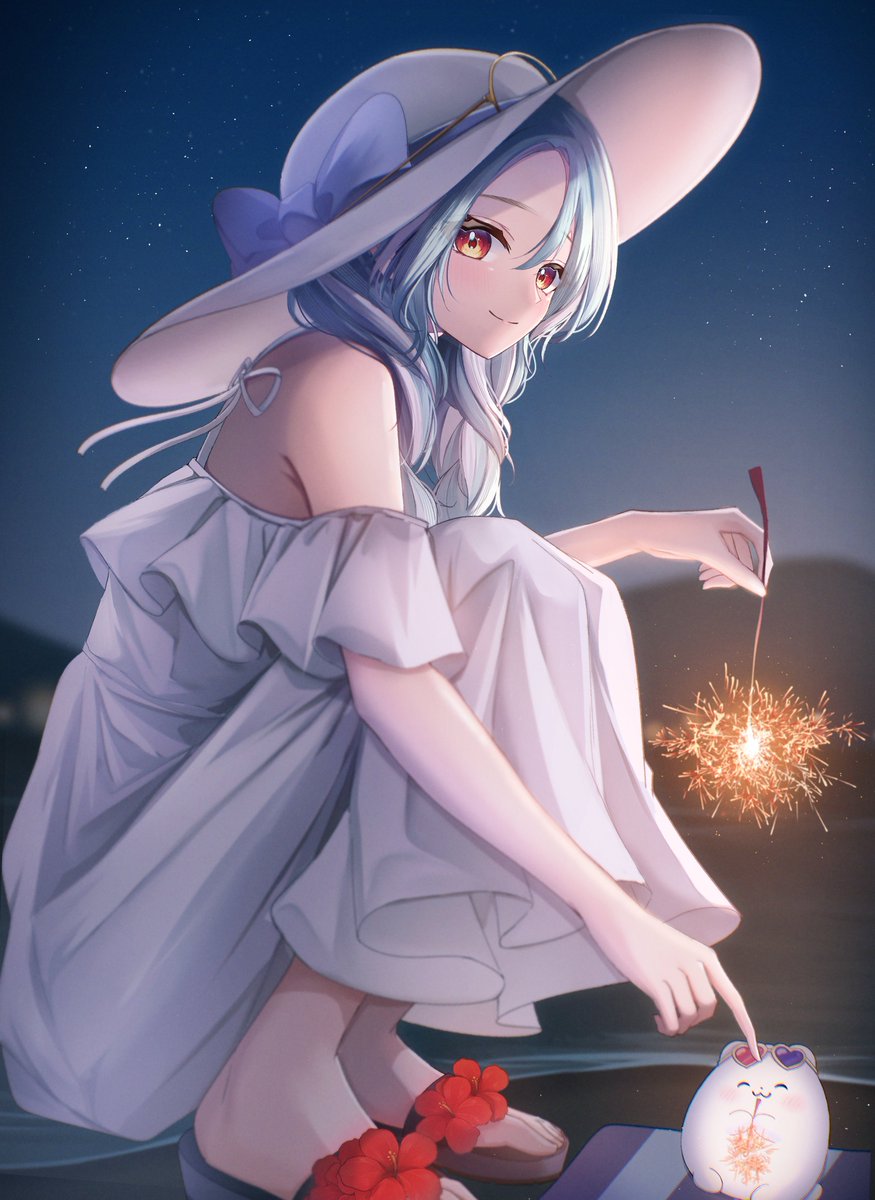 x_u_uii's tweet photo. 夏も終わり

#らむねはいか画 https://t.co/2wO5nNtmtG