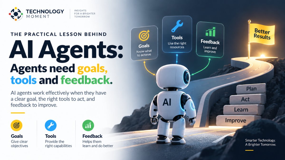 TechMomentHQ's tweet photo. AI agents aren’t just about intelligence—they need a clear goal, the right tools, and feedback to improve. Discover the practical lesson behind effective AI agents. 🔍
https://t.co/BXiLF3SqNj
#AI #AIAgents #ArtificialIntelligence #TechnologyMoment https://t.co/oM5pSALAWL