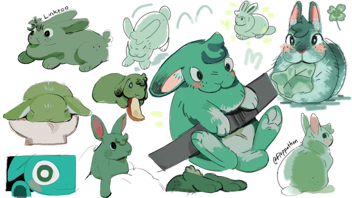 floppathon's tweet photo. bunzuku drawing session with @linktoo_doodles💚🐇 https://t.co/p3UDhi3s9I