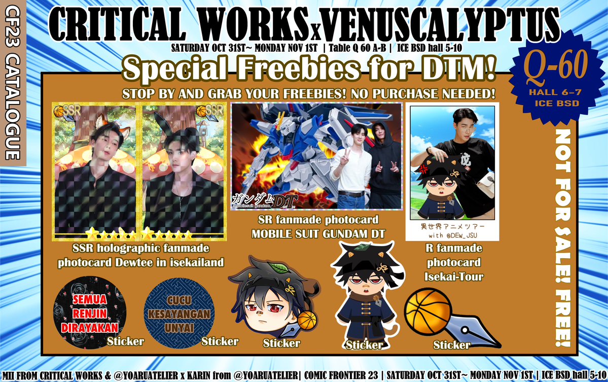 yoaruatelier's tweet photo. [🔁+♥️+🗨️are very appreciated]  
#comifuro23 pickup PO is open! 

🗓️ PO: September 20th ~ October 15th 2026
📌 Q60 A-B (CRITICAL WORKS x VENUSCALYPTUS)
🛒 Pick up date: Oct 31st (Sat) ~  Nov 1st (Sun)
⭐ HonkaiStarRail ( HSR ), Renjin ( Dewtee ) 

PO ➡🔗https://t.co/qttbTJEGmw https://t.co/U1yXhlxC8t