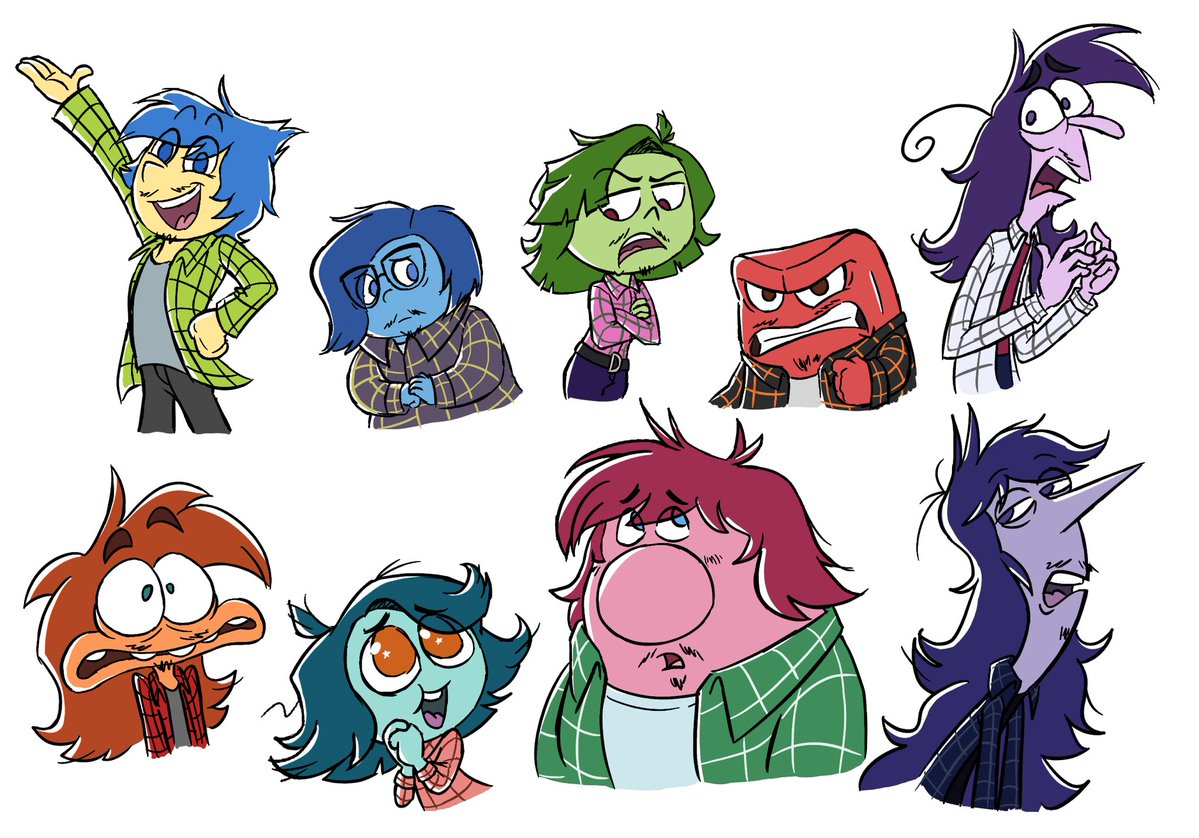 AttieFlincher's tweet photo. Just realized i never posted the updated the designs of my boys here lol… whoopsies🫢 #InsideOut2 #emotionsona https://t.co/VXNbgnH0yY