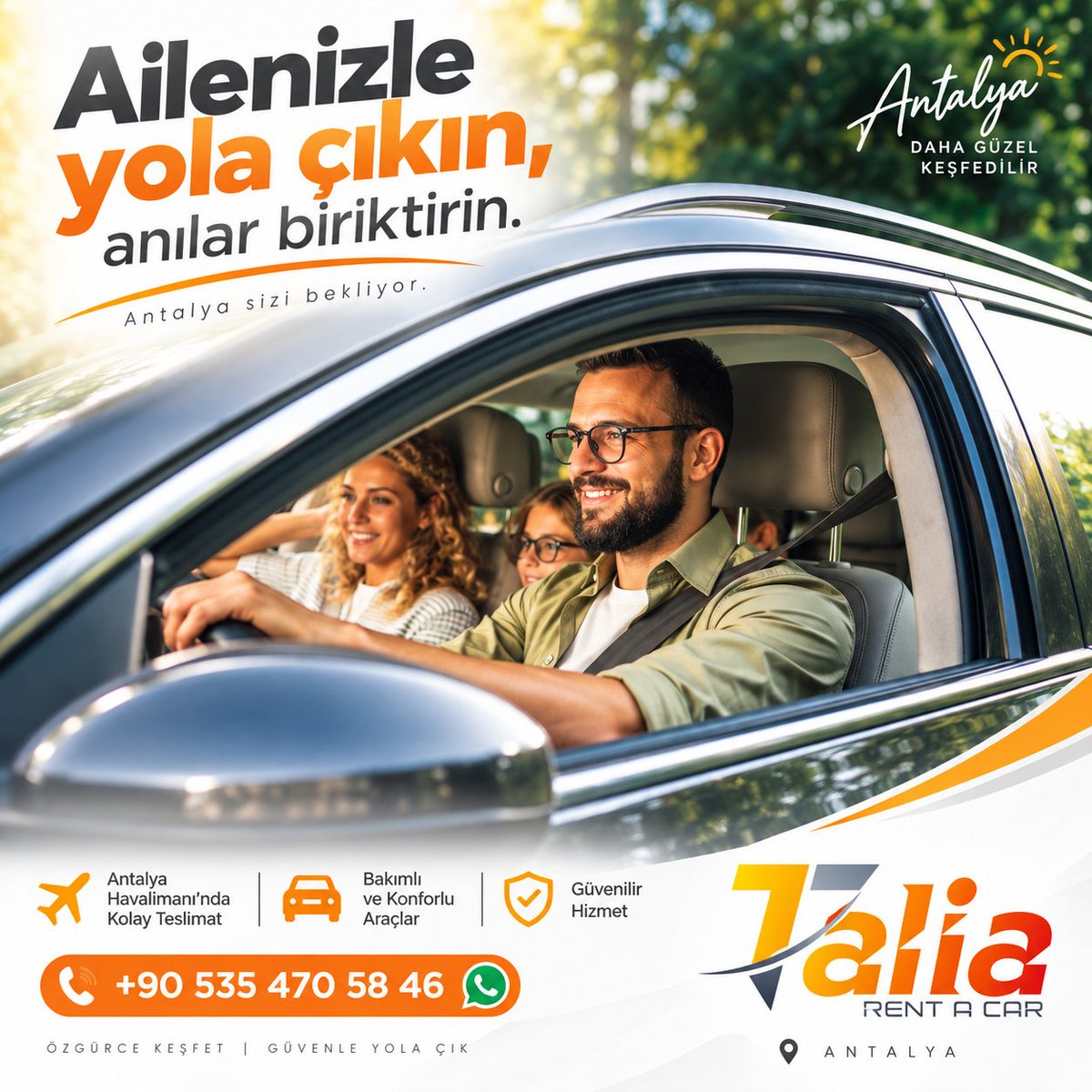 taliarentacar's tweet photo. 🚗💙 Ailece çıkılan yolculukların keyfi bir başka!

Sevdiklerinizle birlikte Antalya’yı keşfederken, konforlu ve güvenli bir yolculuk için Talia Rent A Car yanınızda.
@taliarentacar 

#family #car #drive #nature #rentacar #antalya #road #trip #travel #wheels #keşfet  #mietwagen https://t.co/SHtPtJacRF
