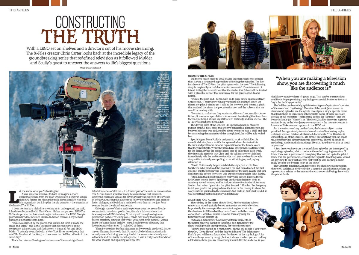blocksmagazine's tweet photo. "The truth is out there!" Grab Blocks Issue 143 from https://t.co/cQ9R8rEBbY and dive into our amazing interview with X-Files creator Chris Carter. Some much-needed insight into the landmark show behind the set.

#LEGO #XFiles #TheXFiles #LEGOIdeas #TheTruthIsOutThere https://t.co/Dgj9BePUyP