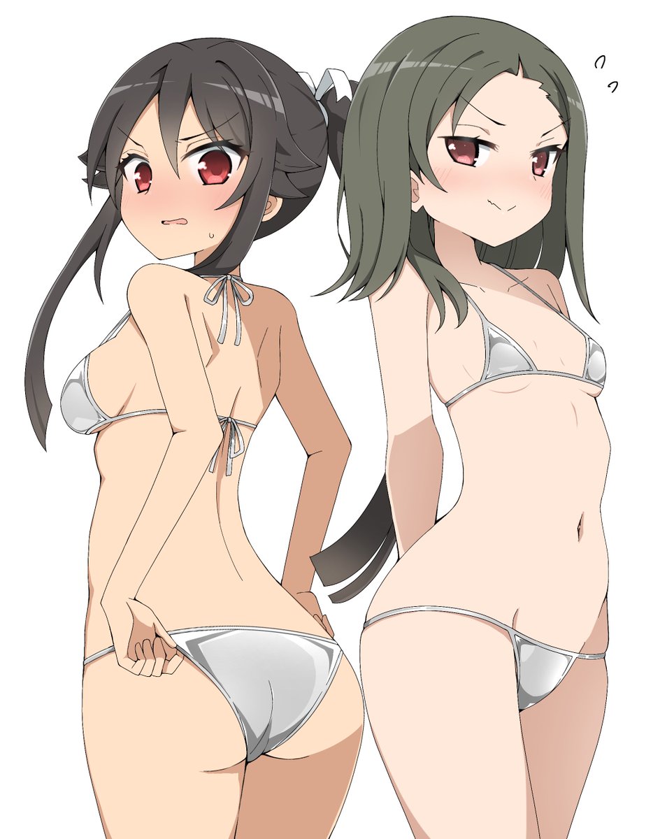 midorima_Bocchi's tweet photo. シルバーウィークなので銀ビキニシロちゃん＆みっちん https://t.co/fThxHvkNkQ