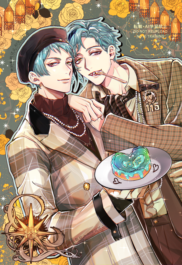 JFHOL_202312's tweet photo. 𓇼WEBオンリー3記念イラスト公開𓇼

2026/11/6 23:00 ～11/8 22:00 開催のジェイフロWEBオンリー記念イラストのお披露目です！

今年も誕生日衣装を身に付けた2人をメインに、とても華やかなイラストに仕上がりました🐬🦈

サークル参加申込はもうまもなくです！
続報をお待ちください♡

#JforF_3 https://t.co/SUuSAxDnwX