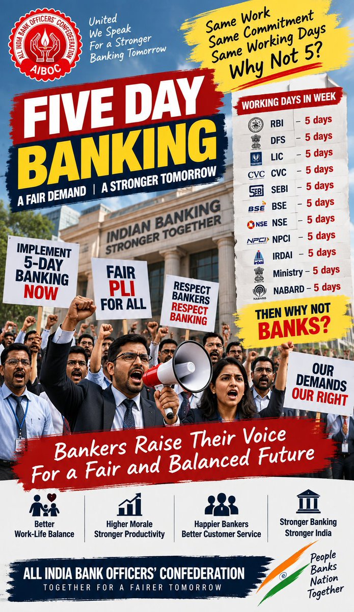 UttamGond's tweet photo. @fboioa_india @AshishTekale_ @sanjaybpi @nilesh_pawar15 @FT #5DayBankingNow #FBOIOA
@DFS_India @aiboc_in @UFBUIndia @nilesh_pawar15 @rupamsmail https://t.co/jkBtSuIDy6