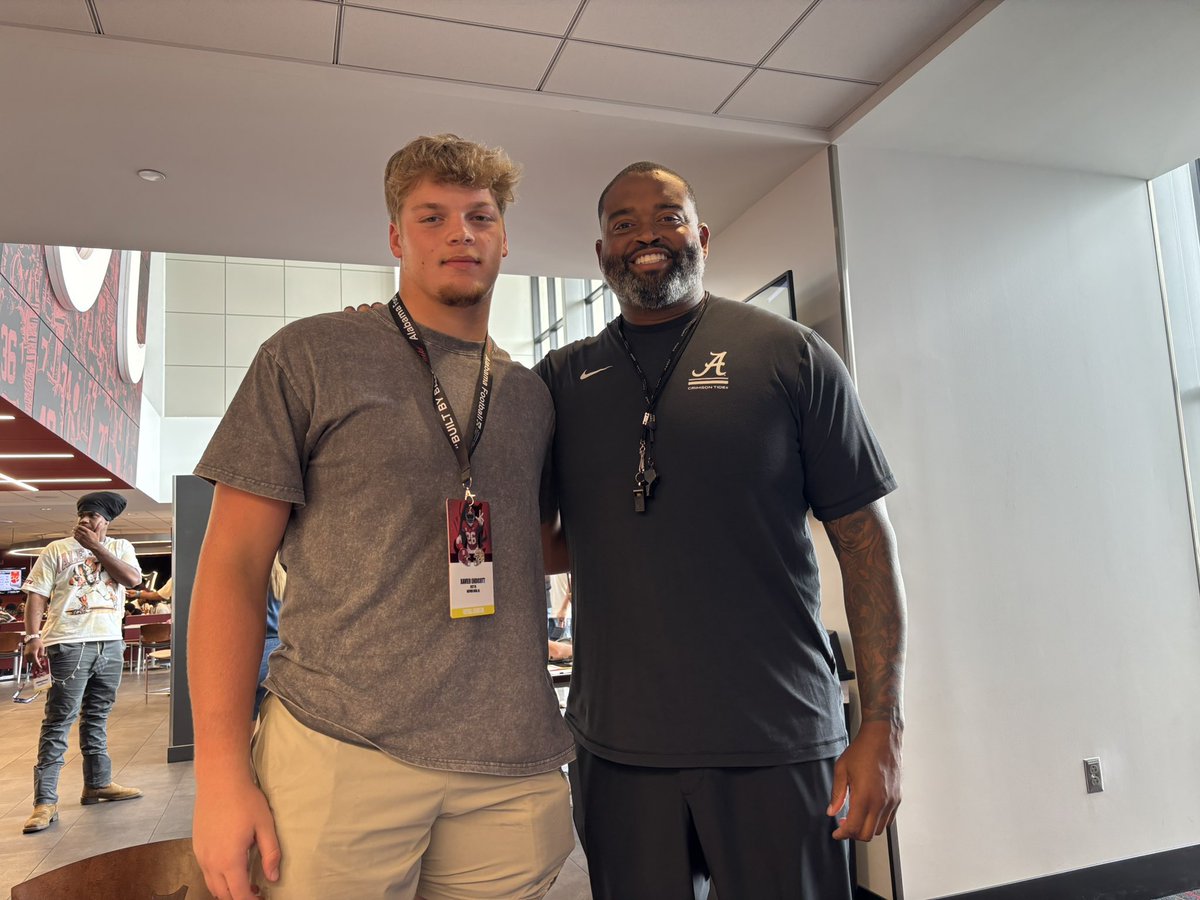 xaendicott64's tweet photo. Had a great time at bama today! Can’t wait to come back next weekend!! @PlayerProMorgan @TDARecruiting @Jdsmith31Smith @DexPreps @JohnGarcia_Jr @cjenks1279 @CoachSamAdams @Coach_Yarb https://t.co/R68onVStVw